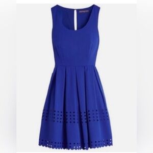 Brixon Ivy James size small royal blue laser cut lined, sleeveless dress